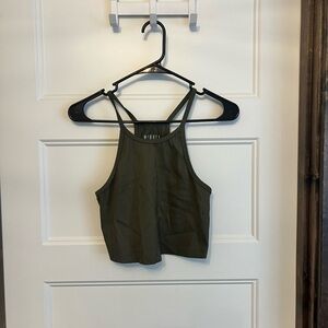 NOBULL Olive Green Crop Top